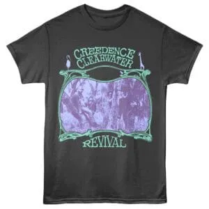 Creedence Clearwater Revival Forest Negative Men's T Shirt Charcoal