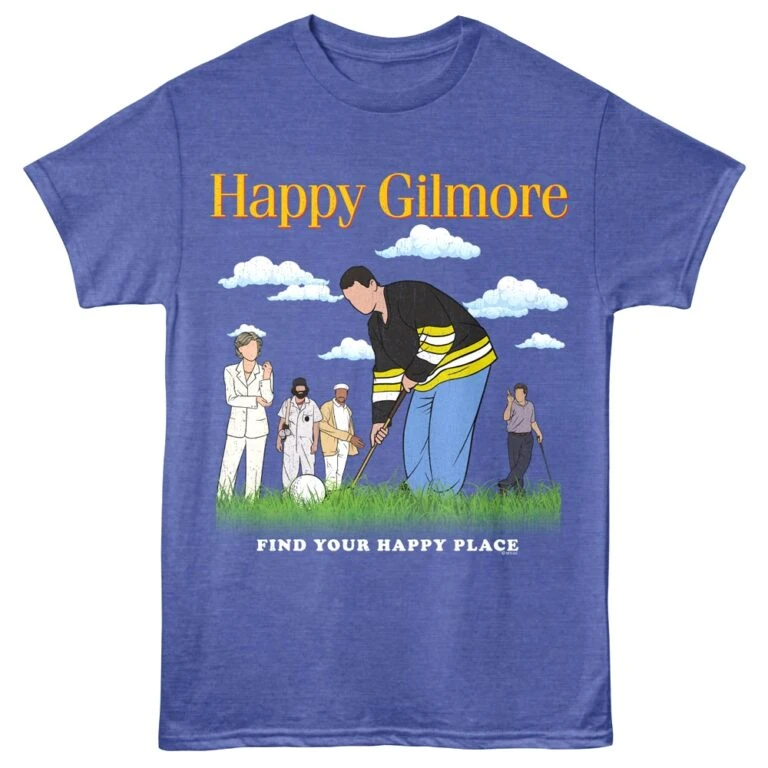 Happy Gilmore Happy Place Men's T Shirt Blue Heather