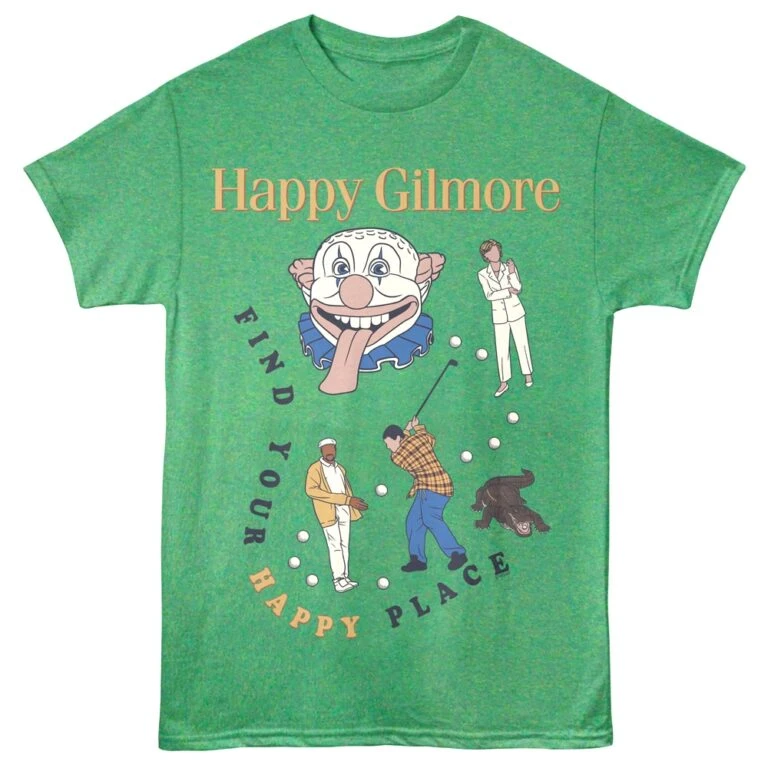Happy Gilmore Find Your Happy Place Men's T Shirt Green Heather