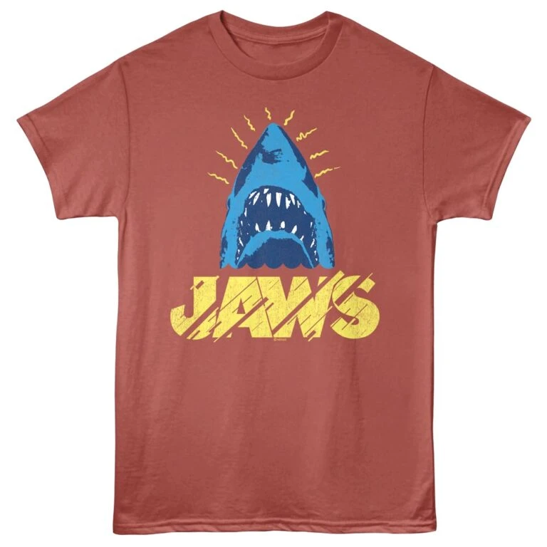 Jaws Stinks Men's T Shirt Terracotta
