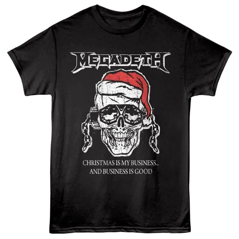 Megadeth Christmas is my Business Men's T Shirt Black
