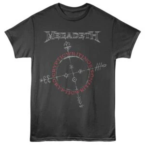 Megadeth Cryptic Writings Pilot Men's T Shirt Charcoal