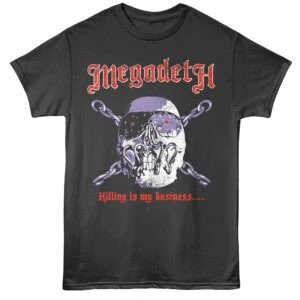 Megadeth Killing is my Business Men's T Shirt Charcoal