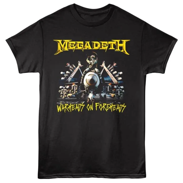 Megadeth Warheads on Foreheads Men's T Shirt Black