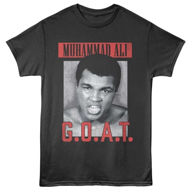 Muhammad Ali GOAT Face Men's T Shirt Charcoal
