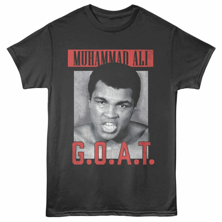 Muhammad Ali GOAT Face Men's T Shirt Charcoal