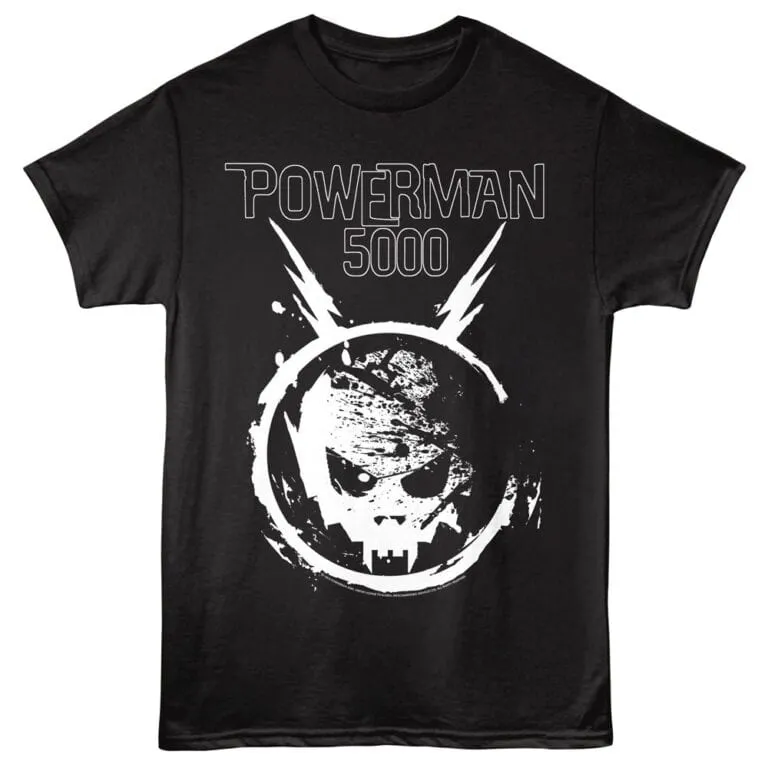 Powerman 5000 Space Skull Men's T Shirt Black