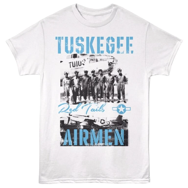 Tuskegee Airmen Red Tails Plane Men's T Shirt White