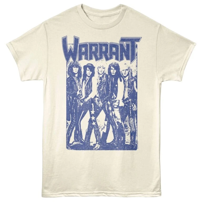 Warrant Band Heaven Men's T Shirt Ivory