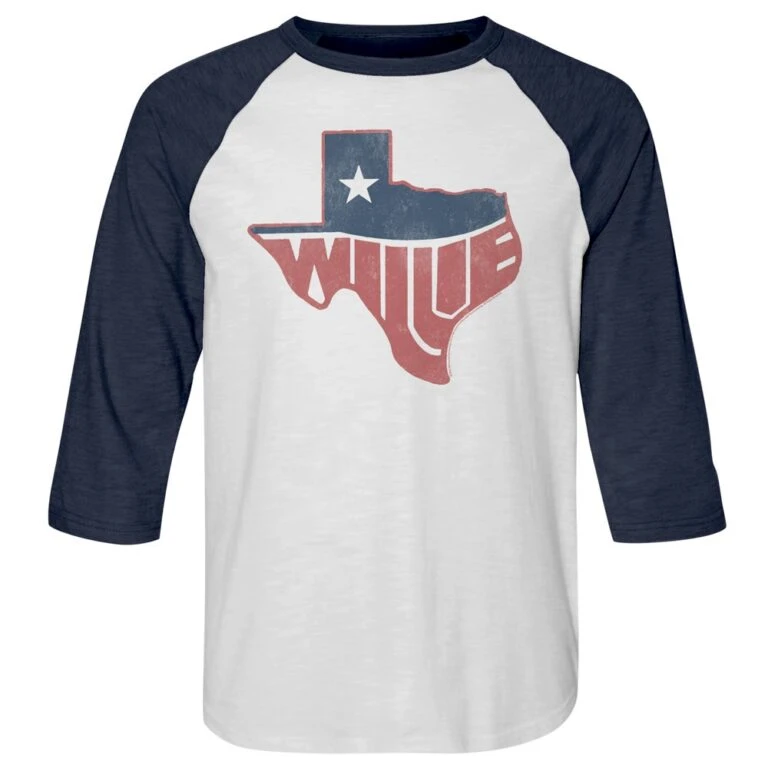 Willie Nelson Texas Icon Men's Baseball Shirt White