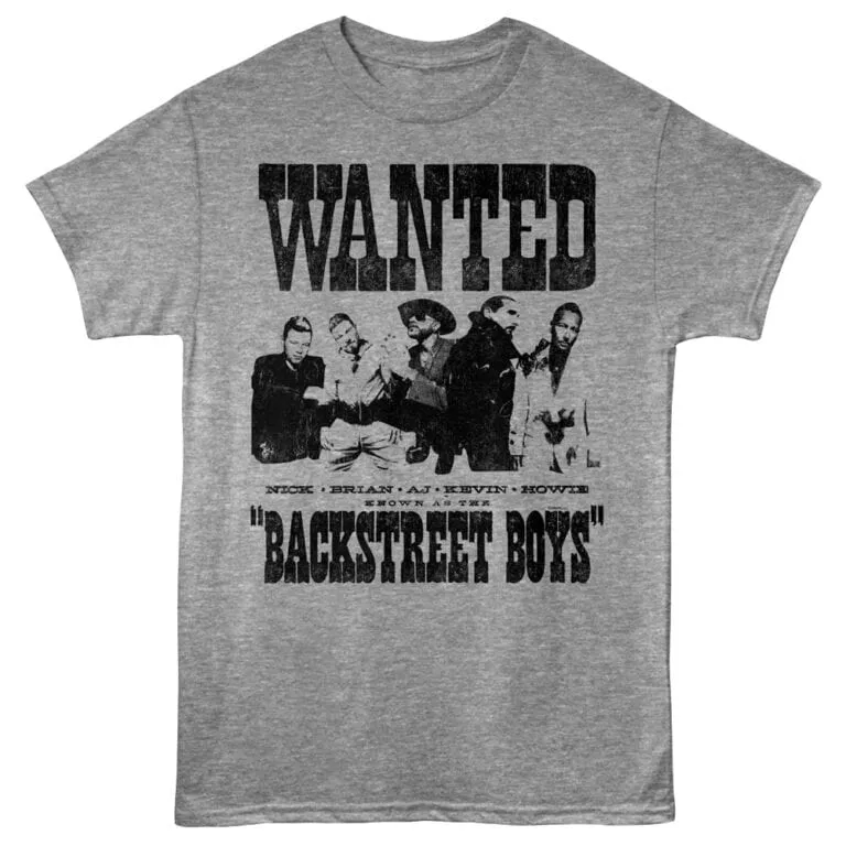 Backstreet Boys Wanted Men's T Shirt Graphite Gray Heather