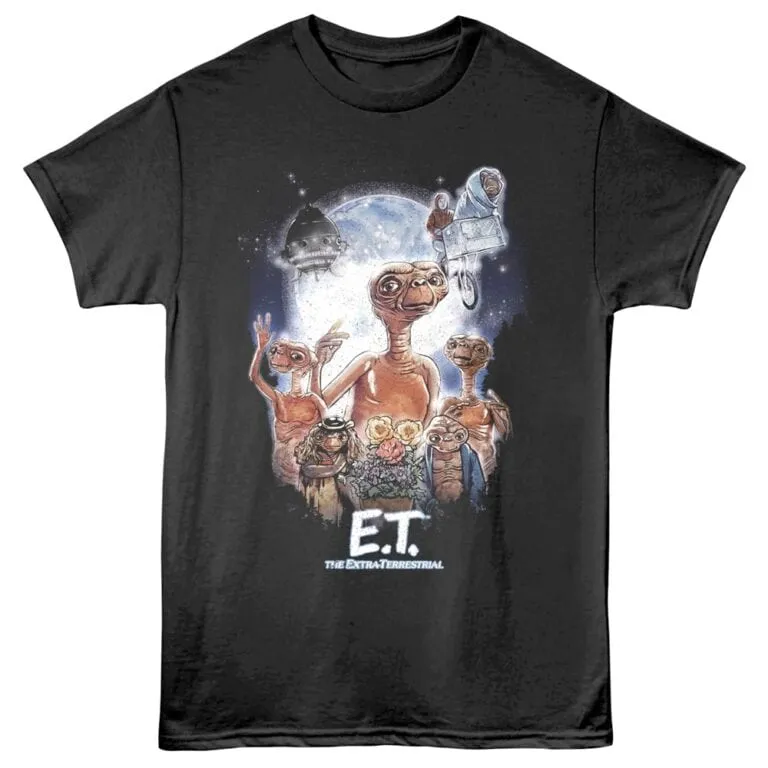 E.T The Extra-Terrestrial Sketched Men's T Shirt