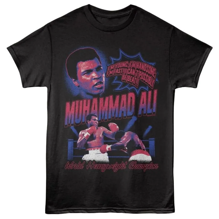 Muhammad Ali Young & Handsome Men's T Shirt Black