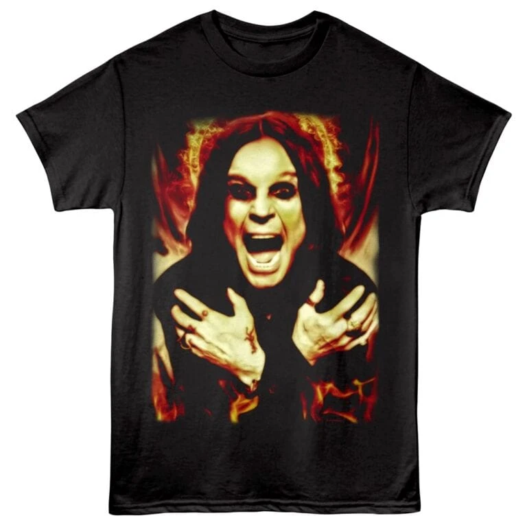 Ozzy Osbourne Burning Prince of Darkness Men's T Shirt