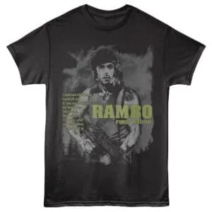 Rambo Let It Go Men's T Shirt Black