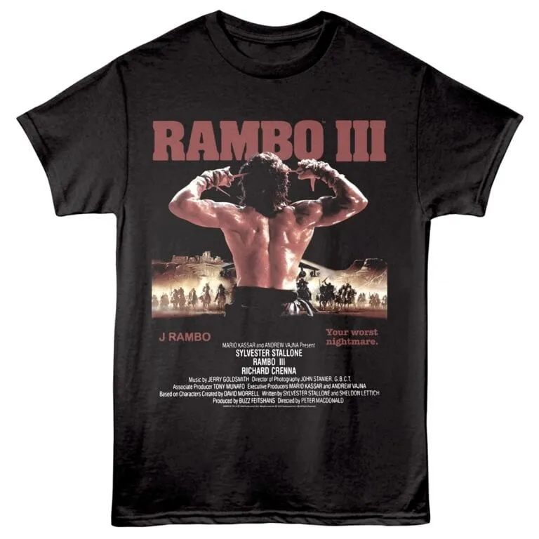 Rambo 3 Your Worst Nightmare Men's T Shirt Black