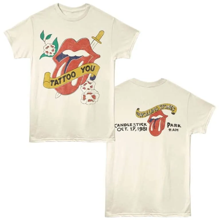 Rolling Stones Tattoo You 81 Men's T Shirt Ivory