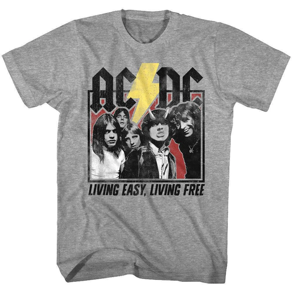 ACDC Living Easy Living Free Mens T Shirt