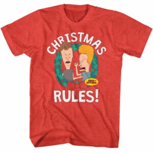 Beavis and Butthead Christmas Rules Men’s T Shirt