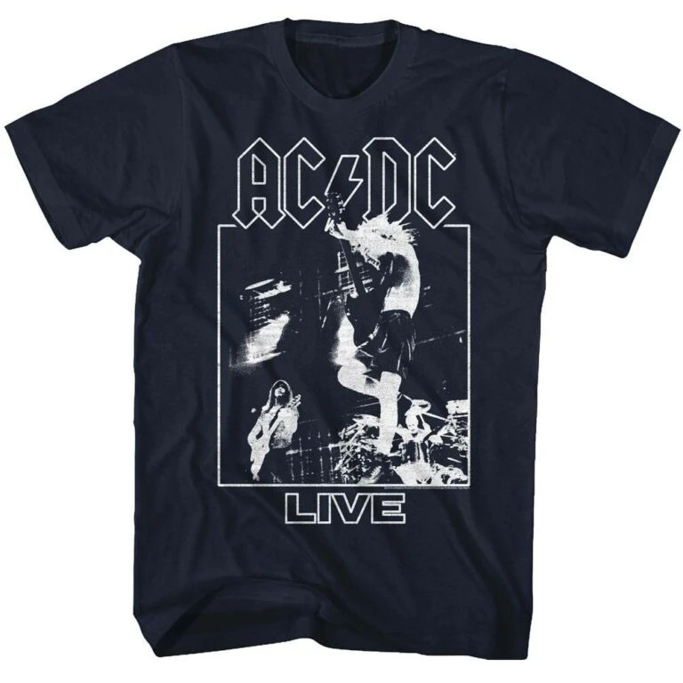 ACDC Live Guitar Shredding Men’s T Shirt