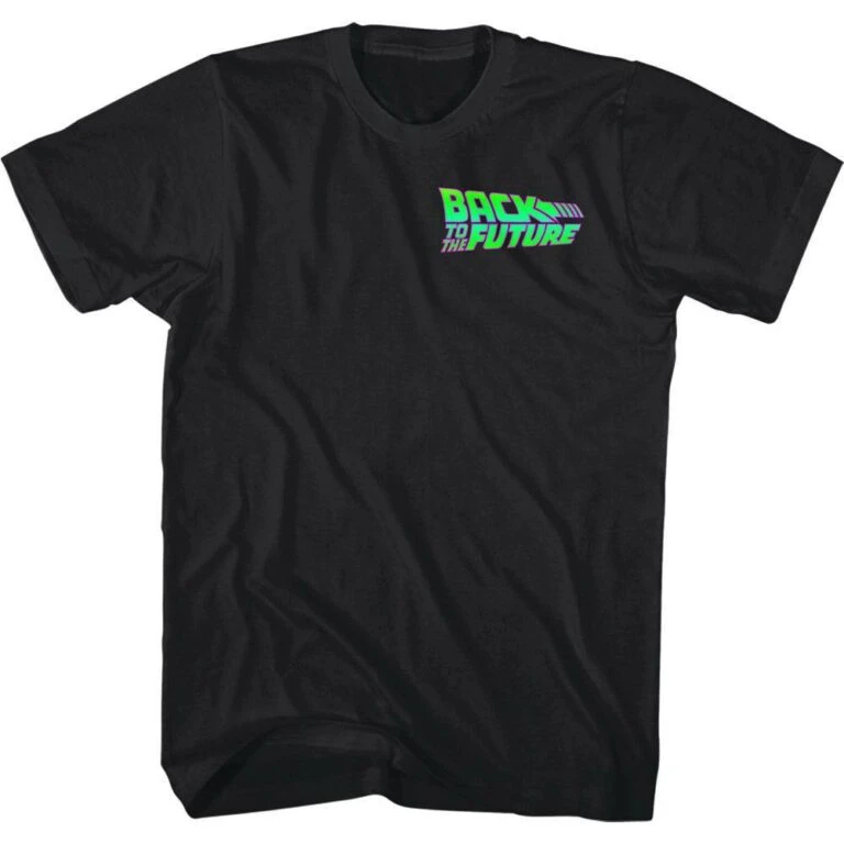 Back to The Future Neon Glitch T-Shirt
