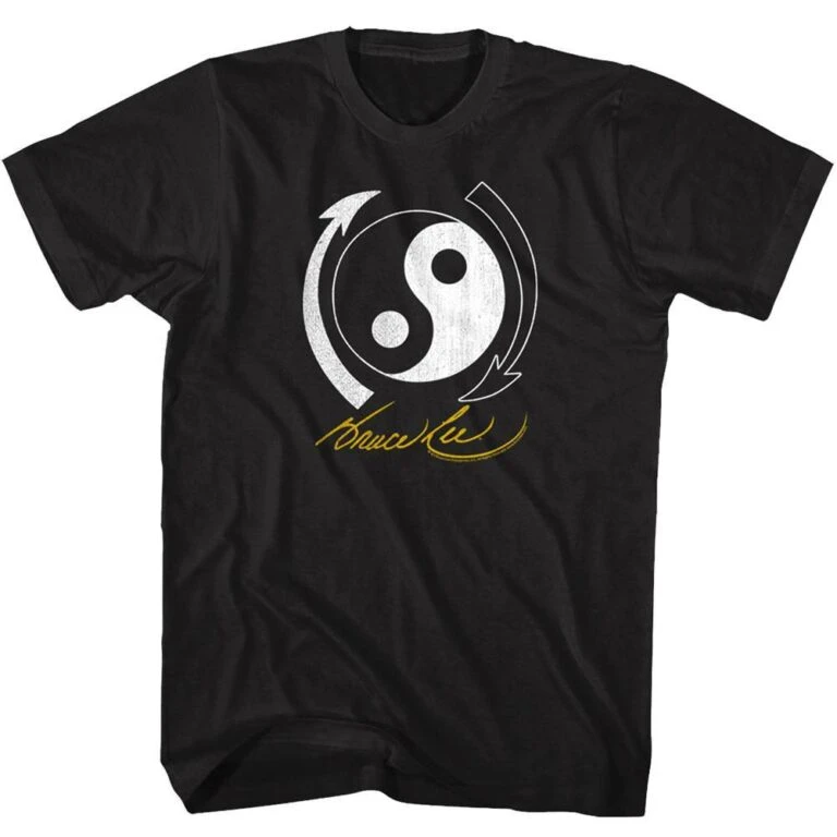 Bruce Lee Yin Yang Changeless State Men's T Shirt - Image 3