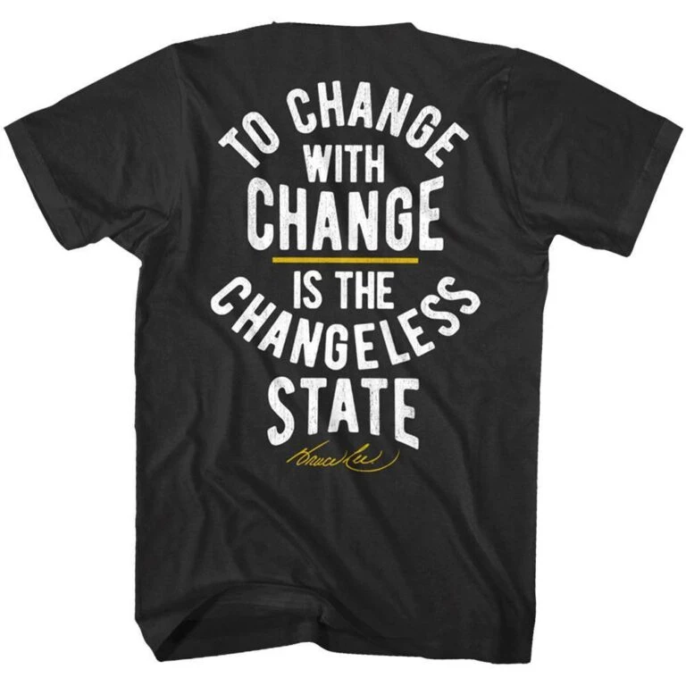Bruce Lee Yin Yang Changeless State Men's T Shirt - Image 4