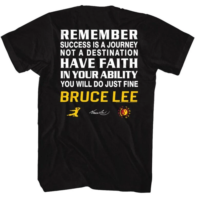 Bruce Lee Remember Success is a Journey Men's T Shirt - Image 4