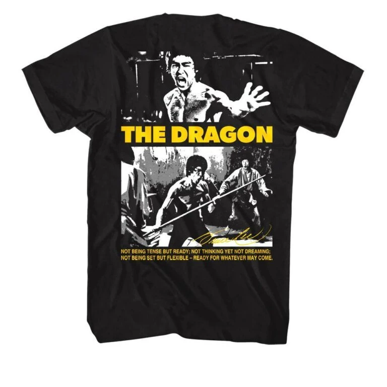 Bruce Lee as The Dragon Men's T Shirt - Image 4