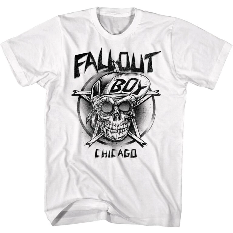 Fall Out Boy Chicago Skull Men’s T Shirt