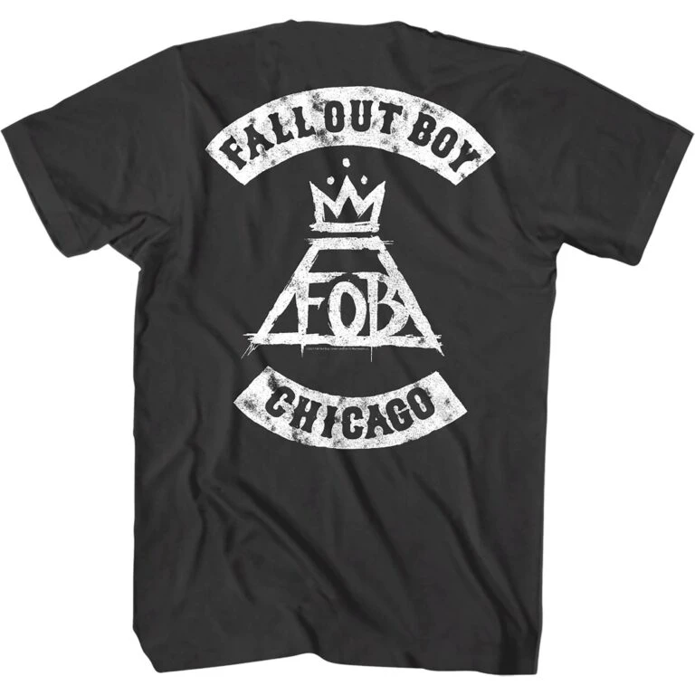 Fall Out Boy FOB Biker Logo Men’s T Shirt