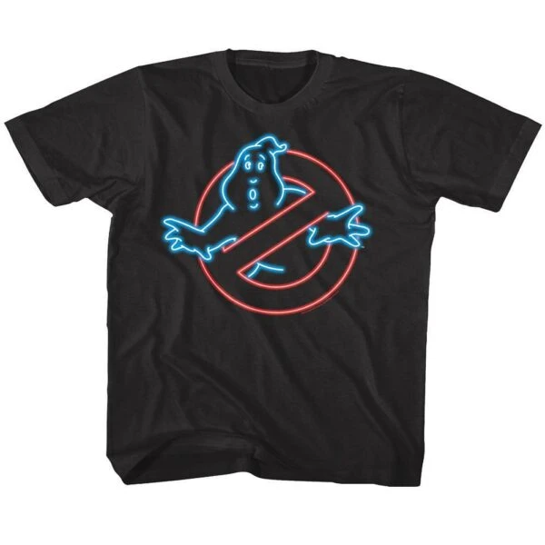 Ghostbusters Neon No Ghost Icon Kids T Shirt