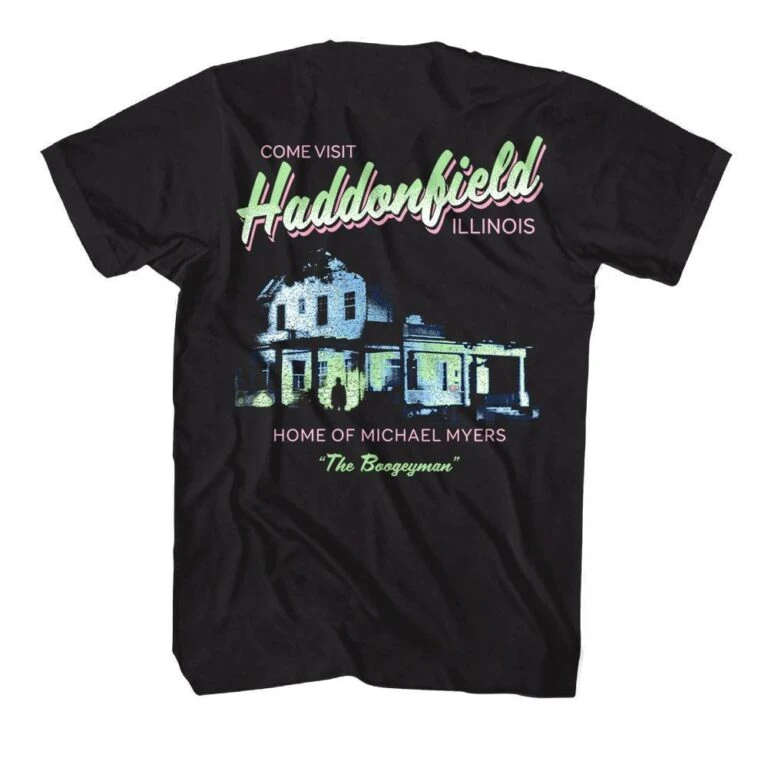 Halloween Visit Haddonfield Illinois Men's T Shirt - Image 4