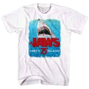 Jaws Shark Amity Island ’75 Men’s T Shirt