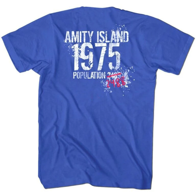 Jaws Amity Island Population 1975 T-Shirt
