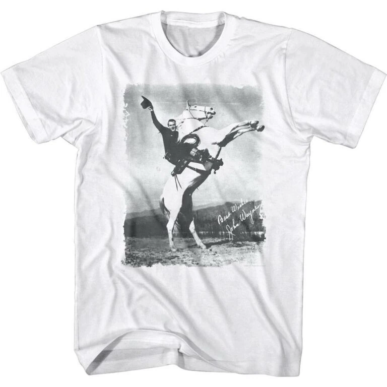 John Wayne on Horseback Men's T Shirt