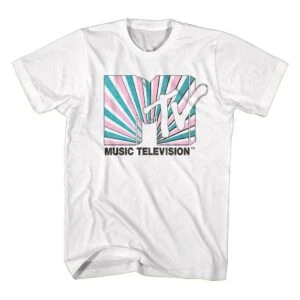 MTV Art Deco Sunset Logo Men’s T Shirt