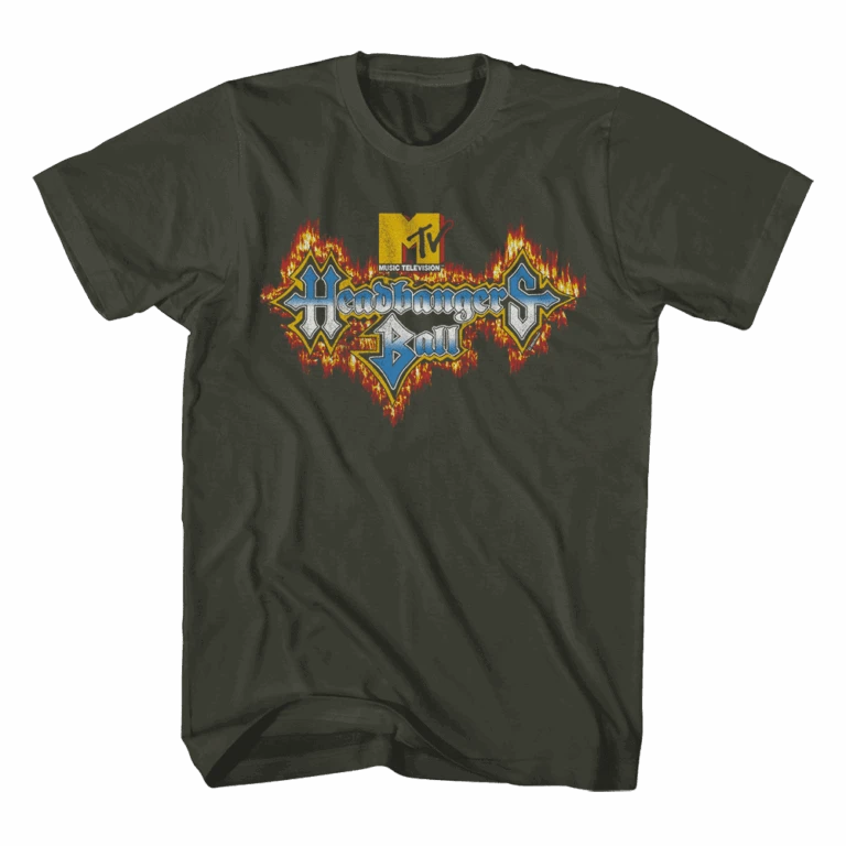 Headbangers Ball Fire Logo Men’s T Shirt