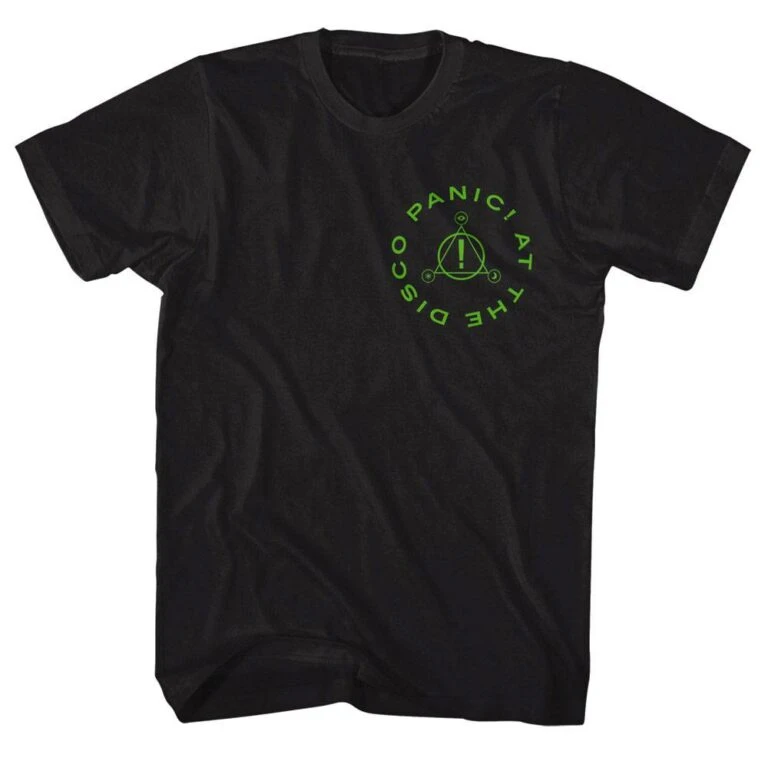 Panic At the Disco Neon Warped Logo Men’s T Shirt