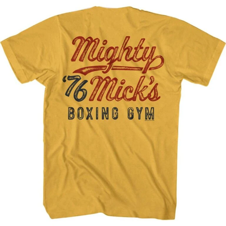 Rocky Mighty Mick's Boxing Gym Philly 1976 Men's T Shirt - Image 4