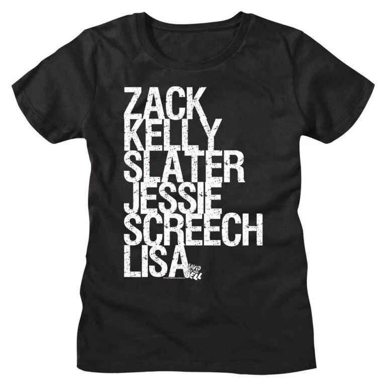 Saved by The Bell Names Women's T shirt - Image 2