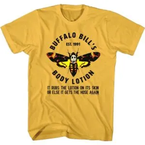 Silence of The Lambs Buffalo Bill's Body Lotion Men's Gold T Shirt