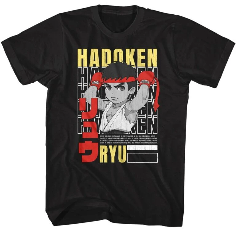 Street Fighter Chibi Ryu Hadoken T-Shirt
