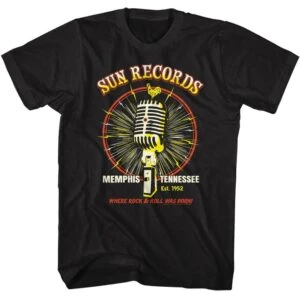Sun Record Microphone Burst T-Shirt