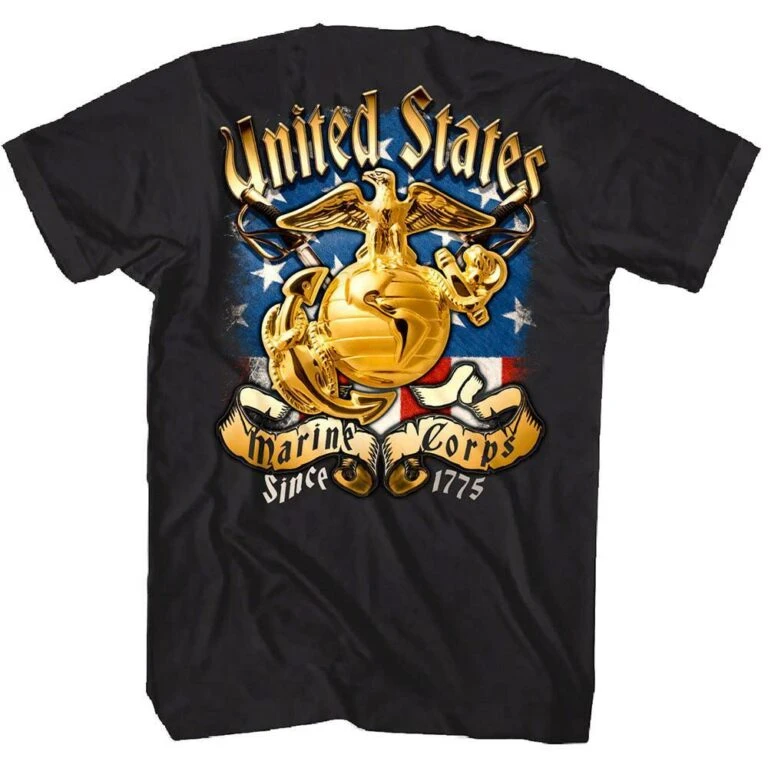 United States Marine Corps American Flag T-Shirt