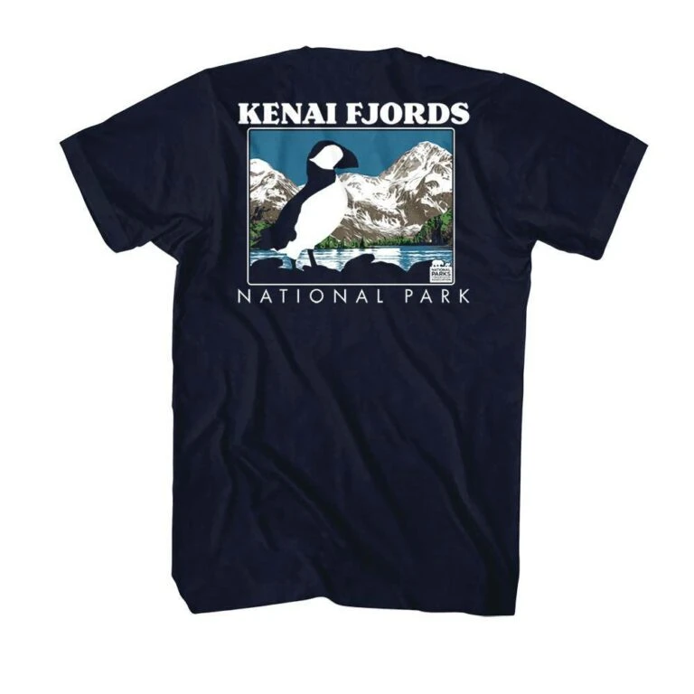 Kenai Fjords Puffin Winter Bird Men’s T Shirt