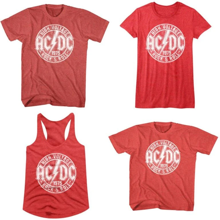 AC/DC High Voltage 1975 Family T-Shirt Set