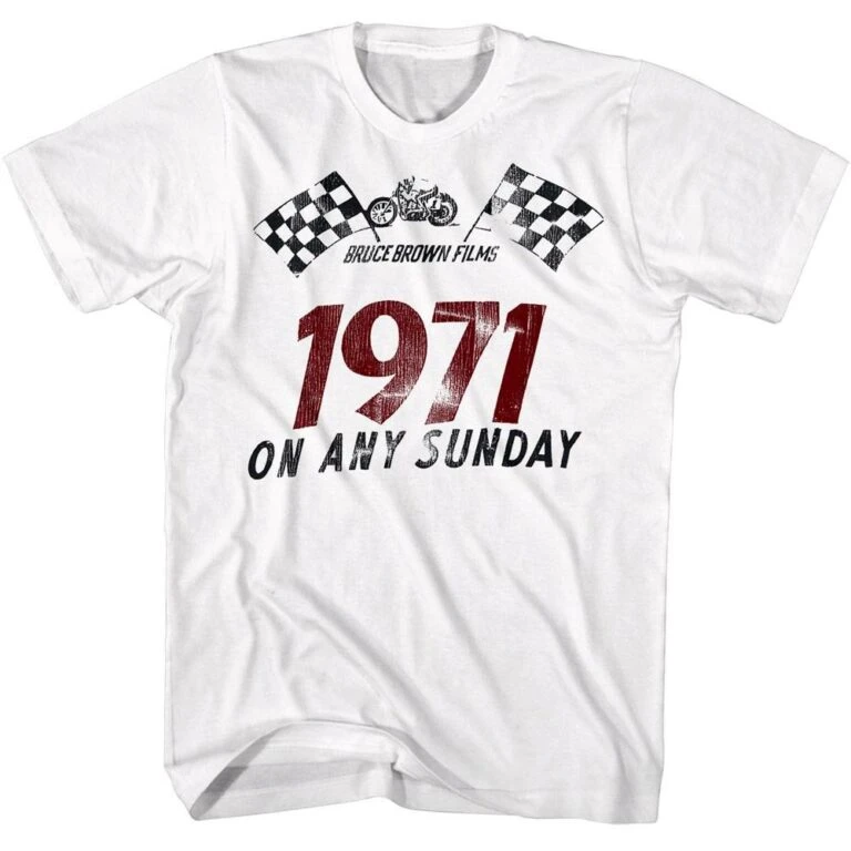 On Any Sunday Checkered Flags 71 Men’s T Shirt