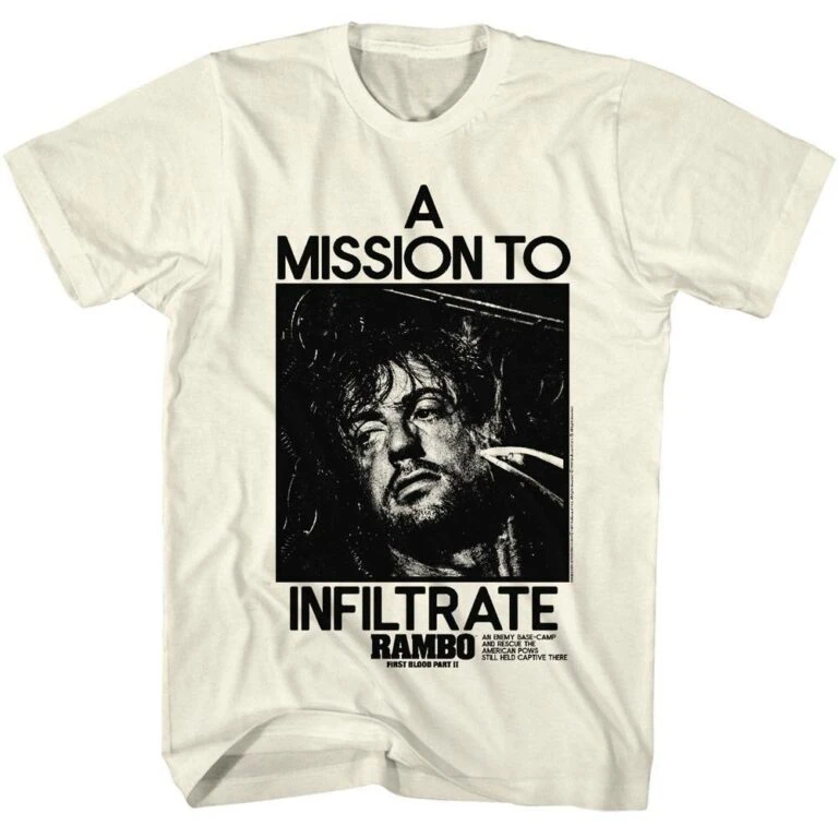 Rambo A Mission to Infiltrate Men’s T Shirt