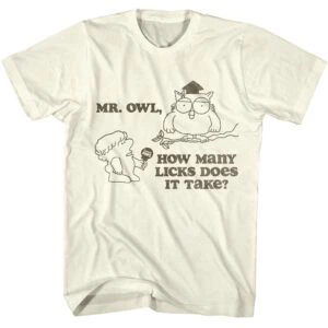 Tootsie Roll How Many Licks Mr Owl Men’s T Shirt